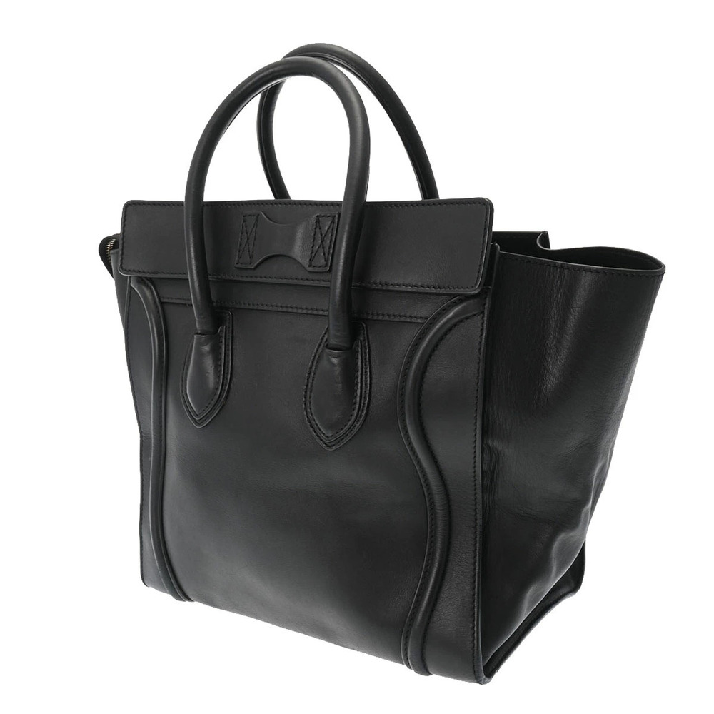 Celine Black Shopper Handbag Luggage Leather Black